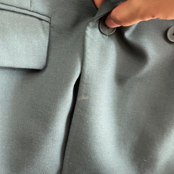 Henley Canada Green Wool Double Breasted Suit Jacket Men’s 40S + 34W Pants Set - Picture 9 of 16